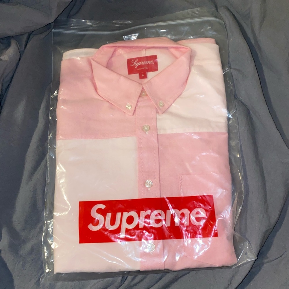 Men’s supreme Oxford patchwork shirt